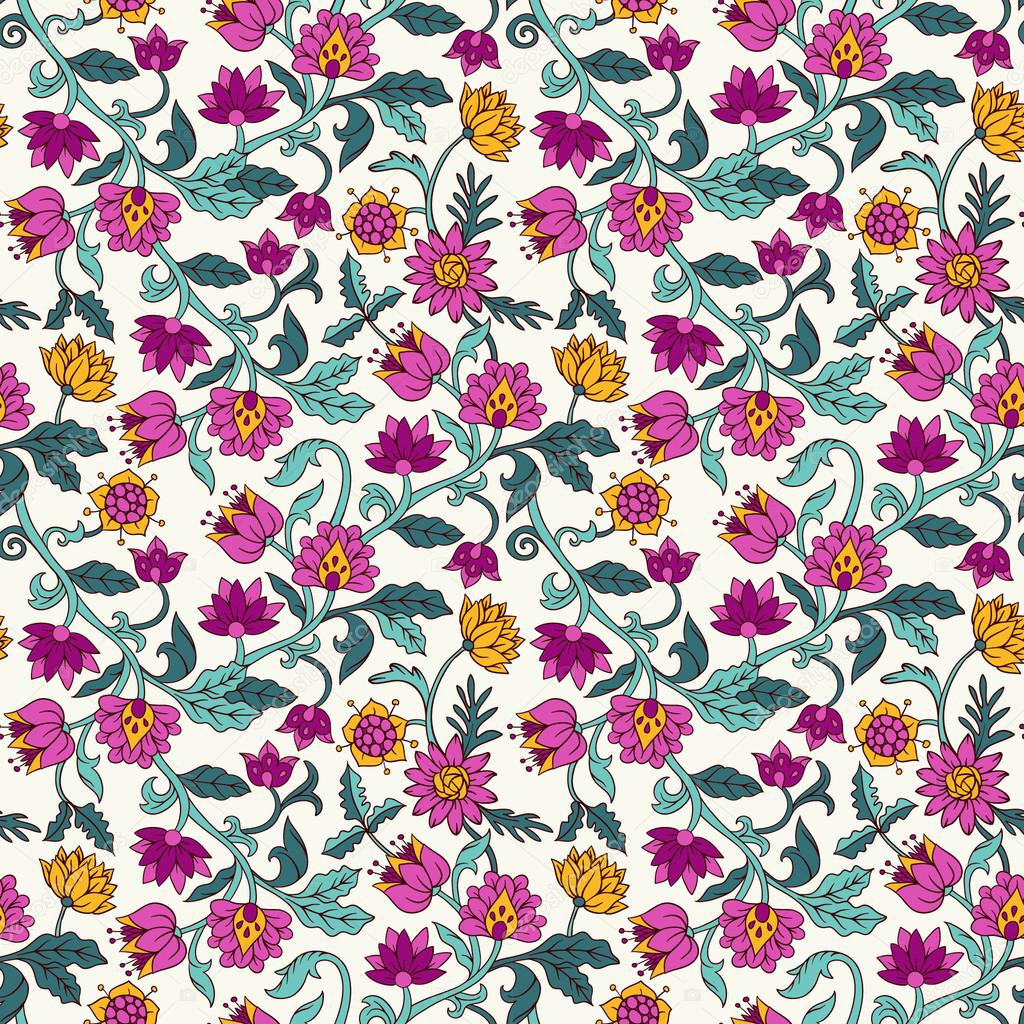 Seamless vector floral background