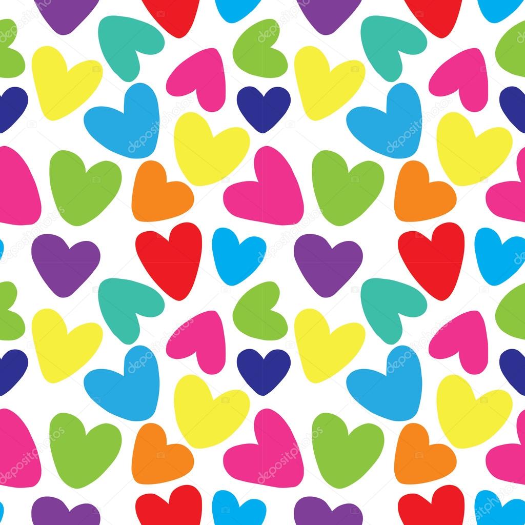 Romantic background with hearts