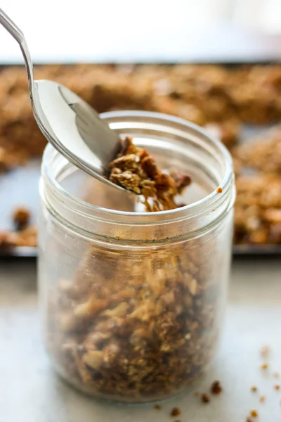 Brazilian nuts granola — Stock Photo, Image