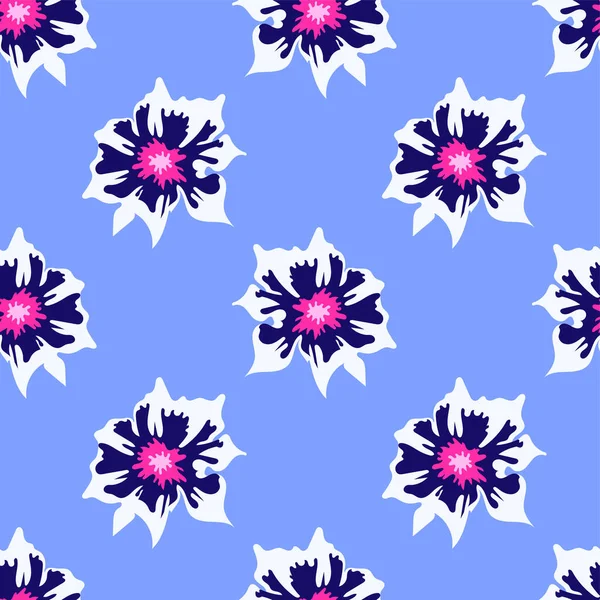 Fleurs Mignon Répéter Motif Fond — Image vectorielle