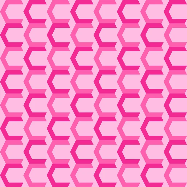 ピンクの幾何学的な繰り返しパターン形状 — ストックベクタ