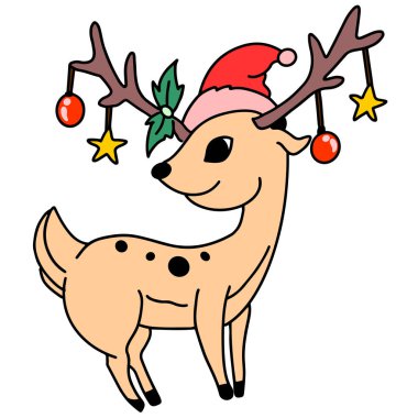 Süslü ıvır zıvırlı Noel geyiği