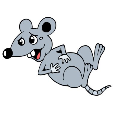 Bir fare yürekten gülüyordu.