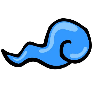 mavi soyut bulut karalama simgesi