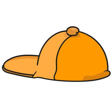 turuncu karikatür karalama kapsülü vektör çizimi