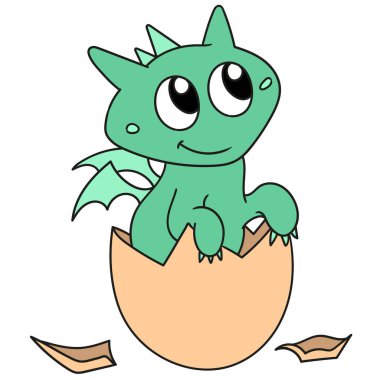 bebek dinozor yumurta kabuğu çizgi film karakterinden çıkar.