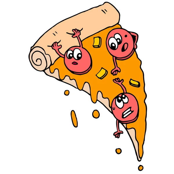 Heerlijke Plakjes Pizza — Stockvector