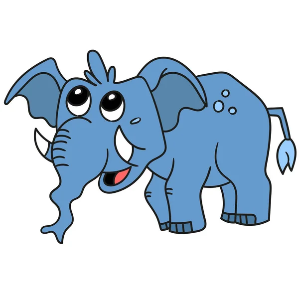 Χαριτωμένο Μωρό Ελέφαντας Διάνυσμα Εικονογράφηση Χαρακτήρα Κινουμένων Σχεδίων — Διανυσματικό Αρχείο