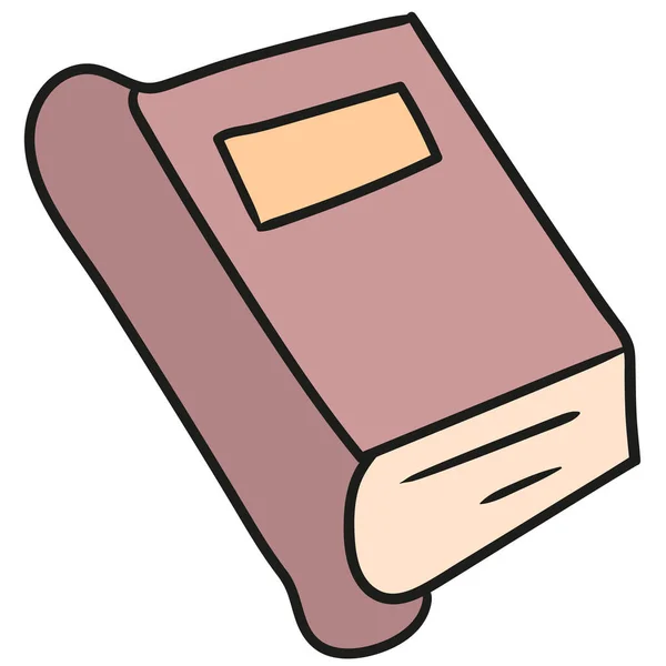 Closed Book Vector Illustration Cartoon Doodle Icon — Stock Vector