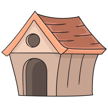 Köpekler için ahşap kulübeler. karalama simgesi resmi