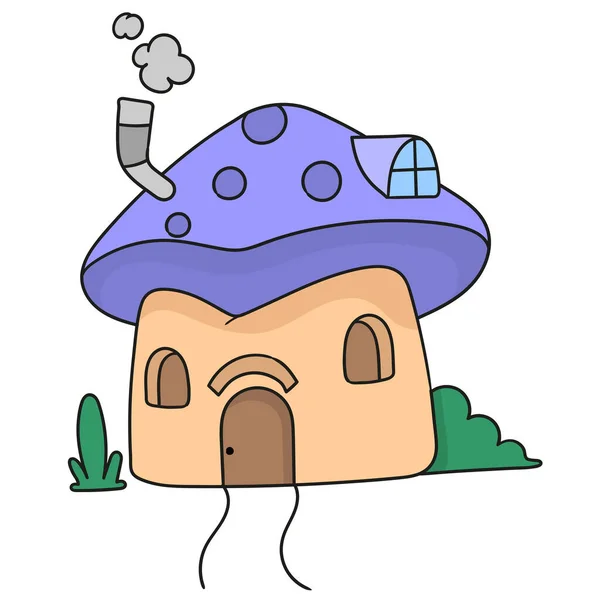 Fantasy House Doodle Bild — Stockvektor