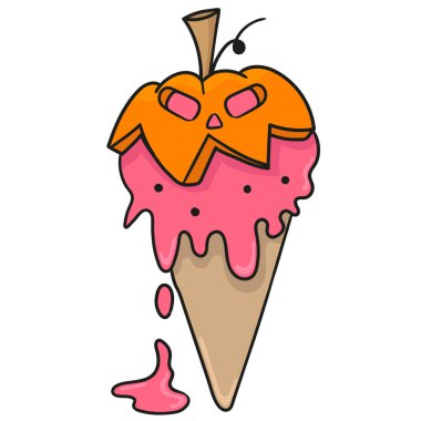 Cadılar Bayramı özel dondurması. karalama simgesi resmi