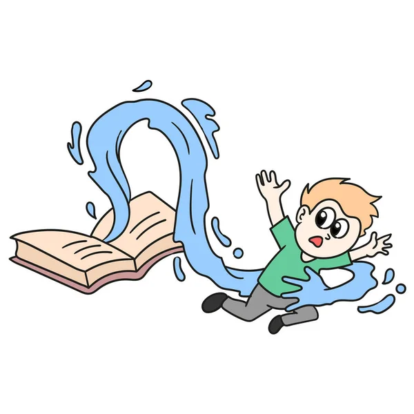 Kindermärchenbuch Doodle Symbolbild — Stockvektor