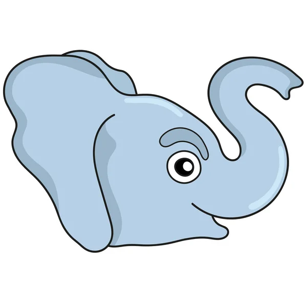 꼬챙이 비이모티콘 코끼리 아이콘 이미지 — 스톡 벡터