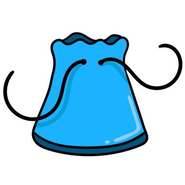 Nesne depolamak için kese kutusu. karalama simgesi çizimi