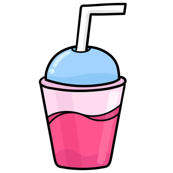 Kawaii喝满了糖浆的杯子 涂鸦图标图像 — 图库矢量图片