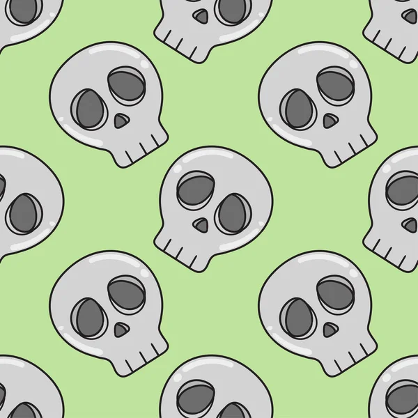 Cute Skull Seamless Background Print Repeat Pattern Background Design — Stockový vektor