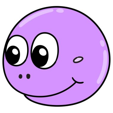Gülümseyen yüzlü baş ifadesi, doodle kawaii. karalama simgesi resmi