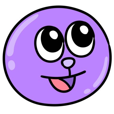 Mutlu gülümseyen ve gülen yüzlü baş simgesi, karalama simgesi resmi