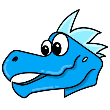 Krokodil başı simgesi, sert yüzlü, karalama simgesi resmi