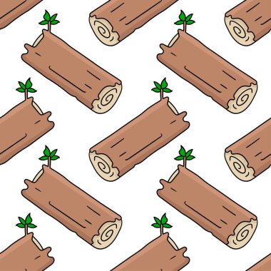 Ağaç gövdesi dikişsiz tekstil izi. tekrarlanan kalıp arkaplan tasarımı