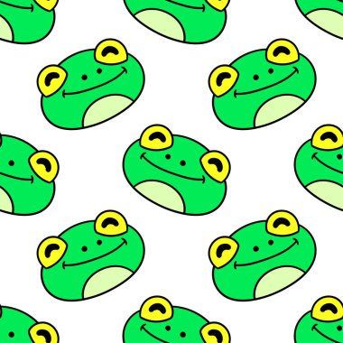Kurbağa başı desenli, dikişsiz tekstil izi. tekrarlanan kalıp arkaplan tasarımı