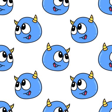 Dev gülüşlü, kusursuz tekstil desenli. tekrarlanan kalıp arkaplan tasarımı