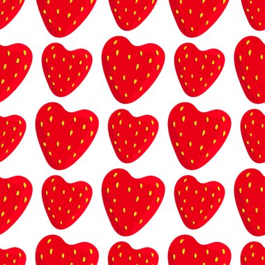 strawberry fruits seamless pattern textile print. repeat pattern background design