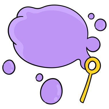 sabun köpüğü boş pankart şablonu. Çizgi film simgesi. karalama simgesi çizimi