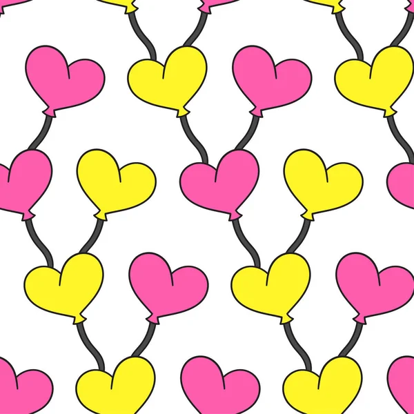 Love Ballon Naadloos Patroon Textiel Print Herhaling Patroon Achtergrond Ontwerp — Stockvector