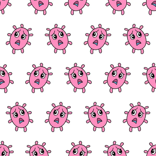 Bakteriyel korkutma. Yüzü kusursuz tekstil izi. tekrarlanan kalıp arkaplan tasarımı