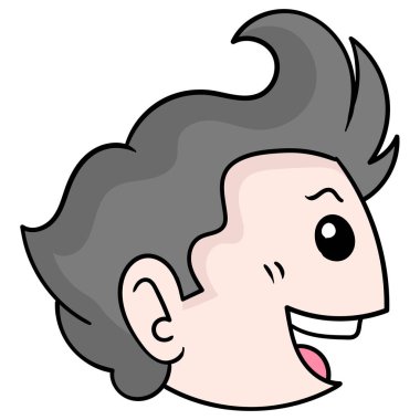 Matkap başı yandan mutlu görünüyor. Gülümsüyor, karalama simgesi çiziyor.