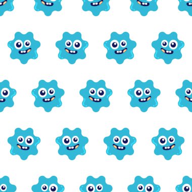 sıvı gülümseme canavarı dikişsiz tekstil izi. tekrarlanan kalıp arkaplan tasarımı