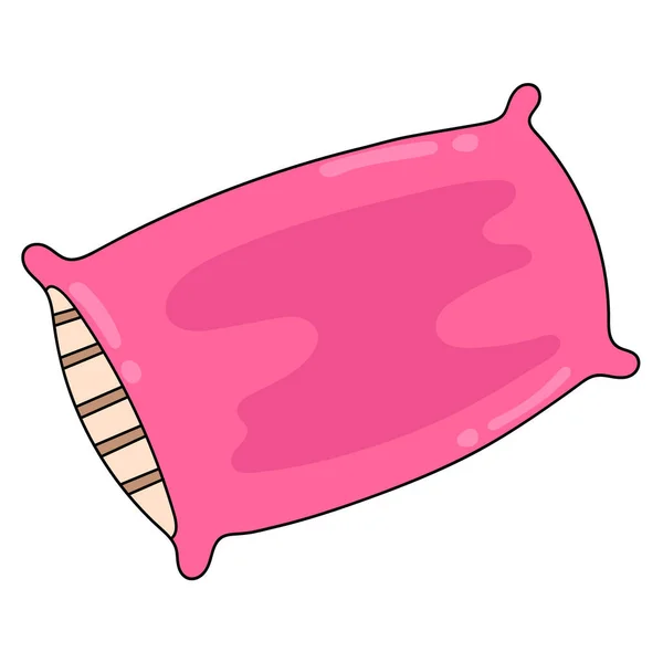 Pink Pillow Sleeping Doodle Icon Drawing — Stock vektor