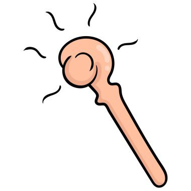 Sihirli değnek. karalama simgesi çizimi