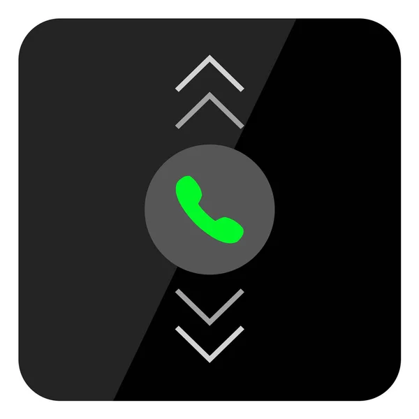 Call Screen Icoon Doodle Pictogram Tekening — Stockvector