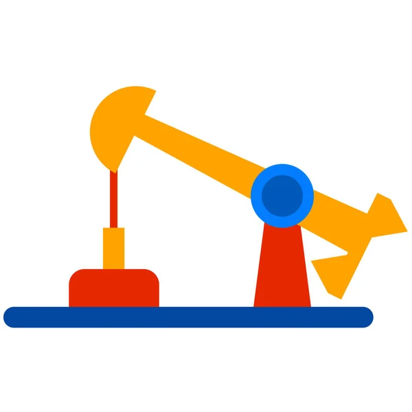 Ícone Máquina Mineração Poço Petróleo Desenho Ícone Doodle — Vetor de Stock