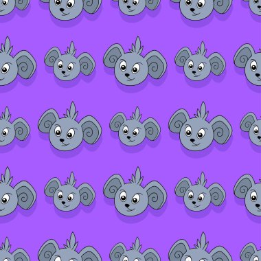 Fare hayvan kusursuz tekrarlama kalıbı. arkaplan illüstrasyonu