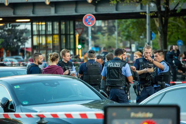 2018 Berlin Allemagne Police Dans Les Rues Ville Septembre Lorsque — Photo