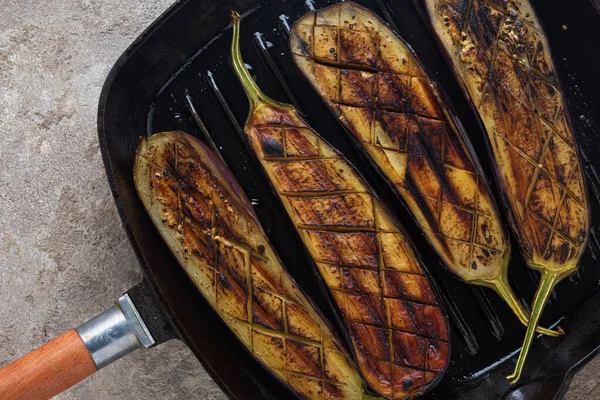 Vegetarische Gegrilde Gevulde Aubergine Recept — Stockfoto