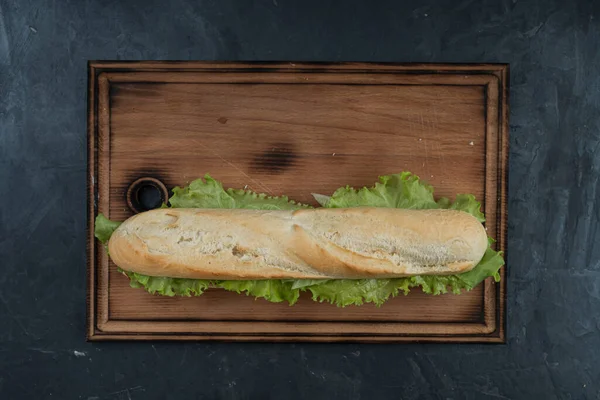 Leckeres Schinken Gemüse Sandwich — Stockfoto