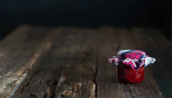 Erdbeermarmelade Aus Frischen Erdbeeren — Stockfoto