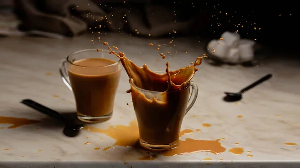 Splash Hot Chocolate Marshmallows — Stock Photo, Image