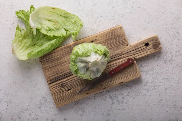White Cabbage Salad Cutting Board Close — Stock Photo, Image