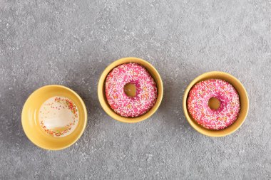 Tatlı çörekler, yakın çekim, üst manzara.