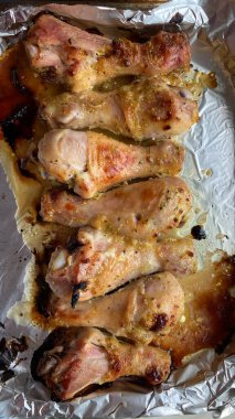 Izgara tavuk bacağı, üst manzara.