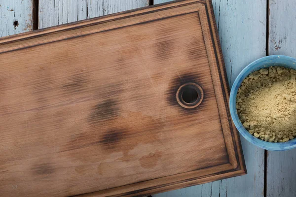 Chá Matcha Verde Orgânico Cru Tigela Comida Vegetariana — Fotografia de Stock