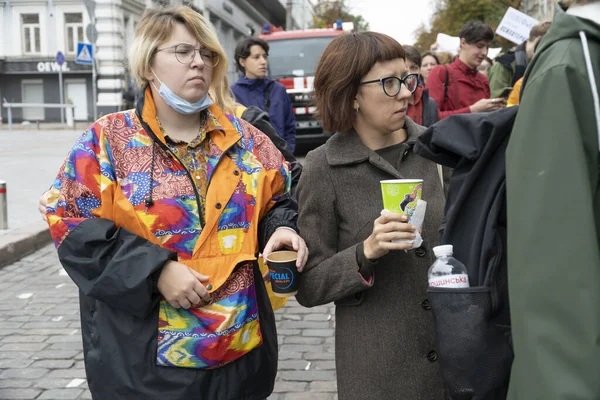 Septembre 2021 Kiev Ukraine Les Gens Sur Marche Fierté Avec — Photo