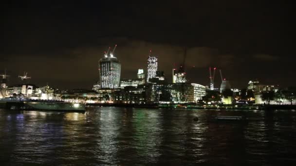 Londres de noche — Vídeo de stock