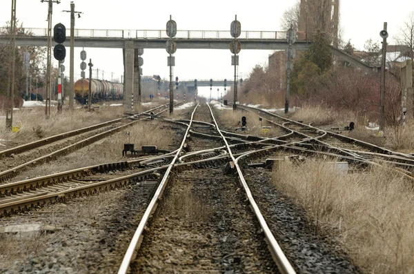 Demiryolu kavşak — Stok fotoğraf